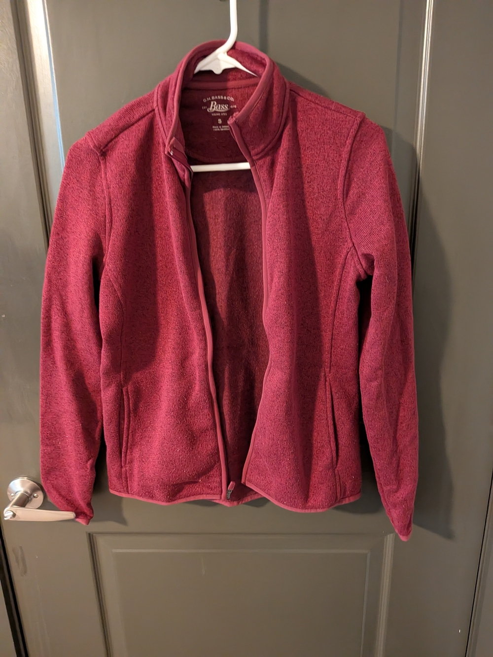 G.H. Bass & Co. Raspberry Fleece Full-Zip Jacket - Picture 2 of 5